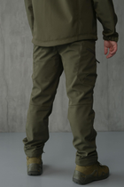 Чоловічий демісезонний костюм Softshell з Липучками під Шеврони оливковий колір Куртка і штани 3XL - зображення 5