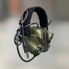 Навушники тактичні Earmor M32, активні, зі знімним мікрофоном і гарнітурою, активні навушники військові, колір – Олива - зображення 7