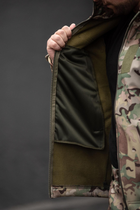 Мужской костюм Softshell на флисе Куртка с капюшоном + Брюки / ветрозащитная форма цвет мультикам L - изображение 10