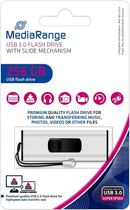 Флеш пам'ять USB MediaRange 256GB USB 3.0 Black/Silver (4260459610182) - зображення 5