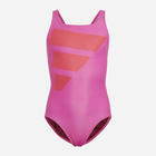 Młodzieżowy strój kąpielowy jednoczęściowy na basen dla dziewczynki Adidas Big Bars Suit IC4722 164 cm Różowy (4066745117003) - obraz 1