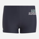 Kąpielówki młodzieżowe chłopięce bokserki adidas Logo Swim Brief H49556 164 cm Ciemnoszare (4066745078960)