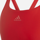 Dziecięcy strój kąpielowy jednoczęściowy na basen dla dziewczynki Adidas Fit Suit 3S Y GQ1143 110 cm Czerwony (4064044022806) - obraz 3