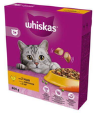 Sucha karma dla kotów Whiskas z kurczakiem 800 g (5900951296499) - obraz 1