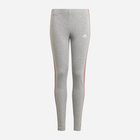 Młodzieżowe legginsy sportowe dla dziewczynki Adidas G 3S Leg GN4085 170 cm Szare (4064036202667) - obraz 1