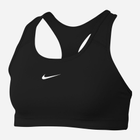 Top sportowy fitness damski Nike Swoosh Bra Pad BV3636-010 XS Czarny (193655465635) - obraz 1