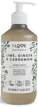 Żel do mycia rąk I Love Naturals - Lime, Ginger and Cardamon 500 ml (5060351549882) - obraz 1