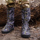 Тактичні водовідштовхувальні військові бахіли гамашіі для взуття від дощу та грязі для захисту на берці Темний піксель M ( 39-41 розмір) - изображение 3