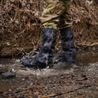 Тактичні водовідштовхувальні військові бахіли гамашіі для взуття від дощу та грязі для захисту на берці Темний піксель M ( 39-41 розмір) - изображение 10