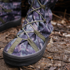 Тактичні водовідштовхувальні військові бахіли гамашіі для взуття від дощу та грязі для захисту на берці Темний піксель XL ( 46-48 розмір) - изображение 6