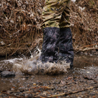 Тактичні водовідштовхувальні військові бахіли гамашіі для взуття від дощу та грязі для захисту на берці Темний піксель XL ( 46-48 розмір) - изображение 11