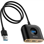USB-Hub 4in1 Baseus Square Round USB to USB3.0/3xUSB2.0 1.0m черный (CAHUB-AY01)