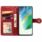 Кожаный чехол-книжка GETMAN Gallant (PU) для Samsung Galaxy S24+ Красный
