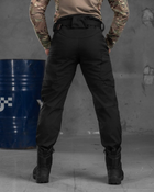 Тактические штаны софтшел черные draft высокая талия Вт7615 XS - изображение 3