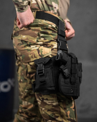 Такдра стегна для пістолета Tactic універсальна кобура на пояс з кишенею під магазин Вт7595 - зображення 3