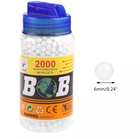 Кульки в колбі BB 8081 для пневматичної іграшкової зброї 6 мм. 2000 шт Білі Від 6 років