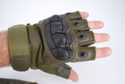 Перчатки тактические без пальцев термостойкие 9069_XL_Olive - изображение 5