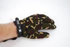 Перчатки тактические с пальцами трикотажные камуфляж 9061_Camouflage - изображение 5