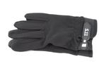 Перчатки тактические с пальцами трикотажные чёрные 9061_Black - изображение 3