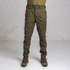 Брюки мужские Горка олива, брюки с усиленными коленями и резинкой под коленом 52 - изображение 1