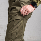 Штани чоловічі Гірка олива, штани з посиленими колінами та гумкою під коліном 54 - зображення 6