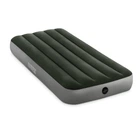 Надувной матрас одноместный ПВХ с велюровым покрытием до 136кг Intex 64107 191x99x25см Green