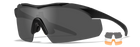 Очки баллистические WILEY X WX VAPOR 2.6 Matte Black/Grey + Clear + Light Rust (3502) - изображение 1