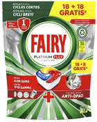 Kapsułki do zmywarki Fairy Platinum Todo En 1 Limon Lavavajillas 36 szt (8006540752128) - obraz 1