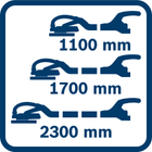 Szlifierka próżniowa żyrafa do płyt kartonowo-gipsowych Bosch Professional GTR 550, 550 W, 1.1-2.3 m, stała prędkość obrotowa, zestaw płytek i tarcz szlifierskich, walizka (06017D4020) - obraz 10