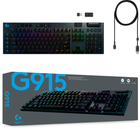 Klawiatura Bezprzewodowa Logitech G915 Gaming Mechaniczna CLICKY UA (920-008962) - obraz 3