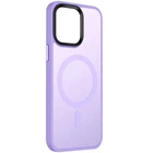 Чехол TPU+PC Metal Buttons with MagSafe Colorful для Apple iPhone 13 (6.1") Light Purple
