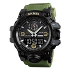 Часы наручные 1586AG SKMEI с подсветкой, ARMY GREEN-BLACK