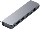 USB-хаб Satechi Aluminum USB-C Pro Hub Max Adapter Space Gray (ST-UCPHMXM) - зображення 2