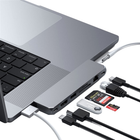 USB-хаб Satechi Aluminum USB-C Pro Hub Max Adapter Space Gray (ST-UCPHMXM) - зображення 4