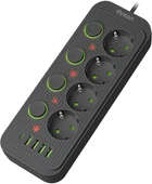 Сетевой фильтр-удлинитель Dyxon 4 розетки 4xUSB-A 1xUSB-C PD 2 м Black (DXN-MFP-44PD2MB)