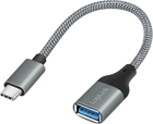 Кабель LogiLink USB Type-C - USB Type-A 0.15 м Dark Grey (4052792070774) - зображення 1