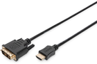Adapter Digitus HDMI - DVI 3 m Black (AK-330300-030-S) - obraz 1