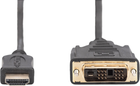 Adapter Digitus HDMI - DVI 3 m Black (AK-330300-030-S) - obraz 2