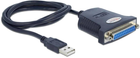 Адаптер Delock USB Type-A - Parallel 0.8 м Black (4043619613304) - зображення 1