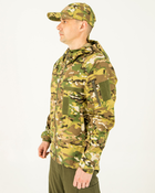 Куртка мультикам літня чоловіча камуфляжна з капюшоном, з липучками під шеврони 46 - зображення 3