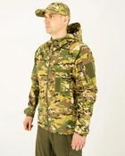 Ветровка куртка мультикам летняя мужская камуфляжная с капюшоном, с липучками под шевроны 58 - изображение 4