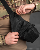 Мужская тактическая сумка на пояс black Вт7591 - изображение 3