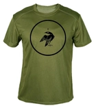 Футболка потоотводящая военная ВСУ с принтом "Птица со звездой" в оливе S - изображение 1