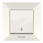 Выключатель 1-клавишный проходной Panasonic Arkedia Slim кремовый (480100213)