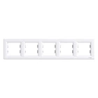 Рамка 5-местная горизонтальна Schneider Electric Asfora белая (EPH5800521)