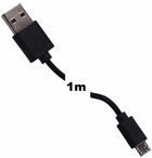 Kabel Whitenergy USB Type-A - micro-USB 1 m Black (5908214367153) - obraz 1