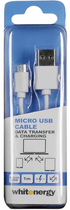 Kabel Whitenergy USB Type-A - micro-USB 1 m White (5908214367160) - obraz 3