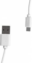 Kabel Whitenergy USB Type-A - micro-USB 0.3 m White (5908214367184) - obraz 1