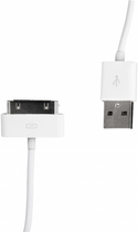 Zestaw kabli Whitenergy USB Type-A - iPhone 4 1 m White (5908214367245) - obraz 1