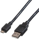 Kabel Roline USB Type-A - micro-USB 3 m Black (2503780) - obraz 1